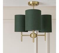 Argos Home Candelabra Steel 3 Light Ceiling Light - Green