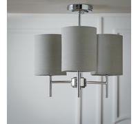 Argos Home Candelabra Steel 3 Light Ceiling Light - Grey