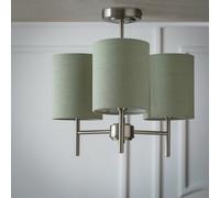 Argos Home Candelabra Steel 3 Light Ceiling Light - Sage