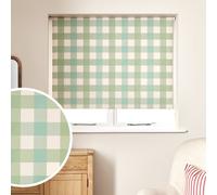 Argos Home Check Blackout Green Roller Blind - 90cm