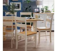 Argos Home Chicago Ext White Dining Table & 6 White Chairs