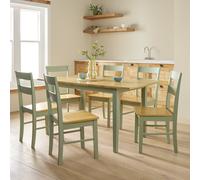 Argos Home Chicago Extend Sage Green Dining Table & 6 Chairs