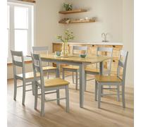 Argos Home Chicago Extending Grey Dining Table & 6 Chairs