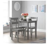 Argos Home Chicago Pair of Solid Wood Dining Chair- Grey
