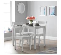Argos Home Chicago Pair of Solid Wood Dining Chair - White