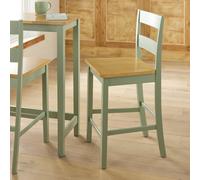 Argos Home Chicago Solid Wood Bar Stool - Sage Green