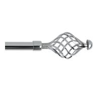 Argos Home Chrome Extendable Curtain Pole - 165cm - 300cm
