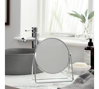 Argos Home Chrome Metal Round Pedestal Swivel Mirror - 21x19cm