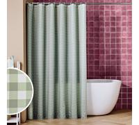 Argos Home Country Gingham Shower Curtain - Sage Green