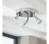 Argos Home Cromer 3 Spotlight Ceiling Plate - Silver