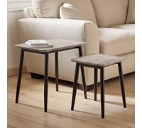 Argos Home Crowe Nest of 2 Side Table - Grey