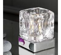 Argos Home Cuba Glass & Chrome Touch Table Lamp