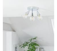 Argos Home Curico 3 Light Flush Ceiling Light - Chrome