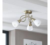 Argos Home Curico 3 Light Glass Ceiling Light -Antique Brass