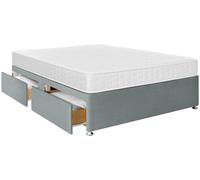 Argos Home Elmdon Memory Kingsize 4 Drawer Divan Bed - Grey