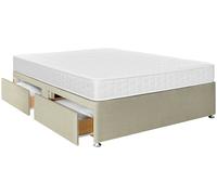 Argos Home Elmdon Memory Kingsize 4 Drawer Divan Bed-Natural