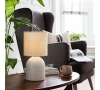 Argos Home Embossed Floral Ceramic Table Lamp - off white