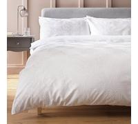 Argos Home Embossed Floral White Bedding Set - King size