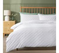 Argos Home Embossed Texture White Bedding Set - King size
