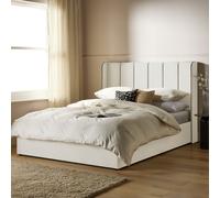 Argos Home Emilie Double Velvet End Lift Ottoman Bed - White