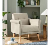 Argos Home Evie Fabric Armchair - Natural
