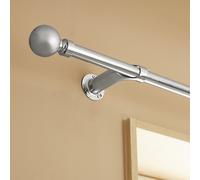 Argos Home Extendable Metal Room Darkening Silver Curtain Pole - 110 - 300cm