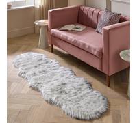 Argos Home Faux Double Sheepskin Natural Rug - 60x180cm