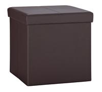 Argos Home Faux Leather Small Storage Ottoman - Brown