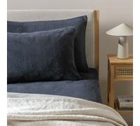 Argos Home Fleece Standard Pillowcase Pair - Navy