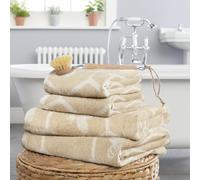 Argos Home Floral Bee 4 Piece Towel Bale - Beige