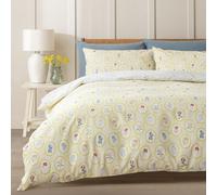 Argos Home Floral Woodblock Yellow Bedding Set - Double
