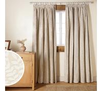 Argos Home Foliage Jacquard Pencil Pleat Curtains - Cream -117x137cm