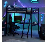 Argos Home Gaming High Sleeper Frame With Desk - Black