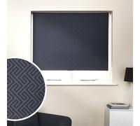 Argos Home Geometric Blackout Navy Roller Blind - 120cm
