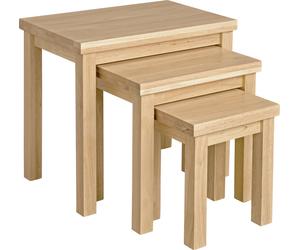 Argos Home Gloucester Nest of 3 Solid Wood Tables - Natural