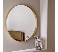Argos Home Gold Effect Aluminium Deep Round Wall Mirror - 80cm