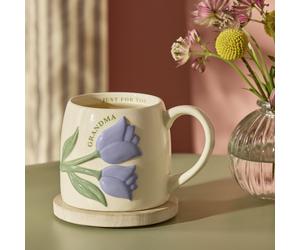 Argos Home Grandma Lilac Tulip Cream Mug