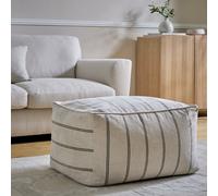 Argos Home Harper Fabric Pouffe - Natural