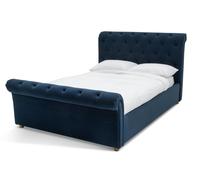 Argos Home Harrogate Kingsize Velvet Ottoman Bed Frame -Navy