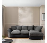 Argos Home Harry Large Right Hand Corner Chaise Sofa - Grey