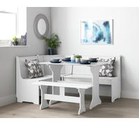 Argos Home Haversham White Dining Table & 1 White Bench