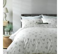 Argos Home Hearts Grey & White Bedding Set - King size