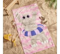 Argos Home Hippo Wave Beach Towel - Pink