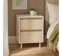 Argos Home Holland 2 Drawer Bedside Table - Light Oak