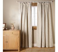 Argos Home Jacquard Pencil Pleat Curtain - Cream -137x117cm
