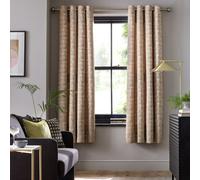Argos Home Jaquard Eyelet Curtains - Cream - 168x183cm