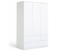 Argos Home Jenson 3 Door 4 Drawer Wardrobe - Matte White