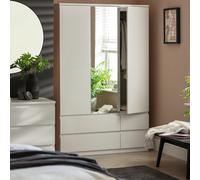 Argos Home Jenson 3 Door Mirror Wardrobe - Matte White