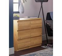 Argos Home Jenson 6 Drawer Chest - New Oak Effect