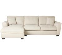 Argos Home Joelle Left Hand Corner Chaise Sofa - Stone